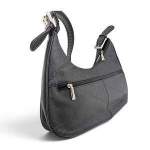 Stone & Co Black Hobo Shoulder Bag Handbag Adjustable Strap Multi Pocket